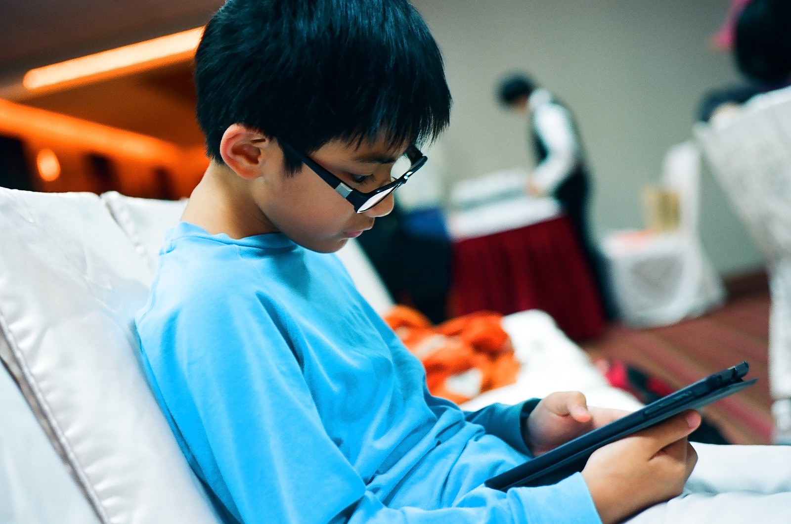 Boy with iPad